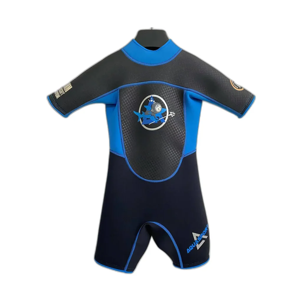Kids' 2mm Spring Wetsuit - Navy/Blue - front view