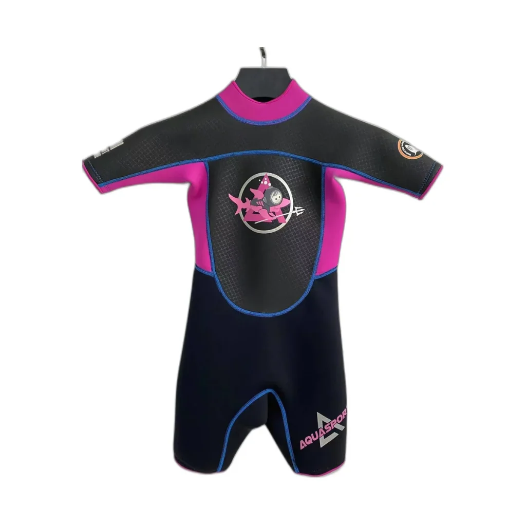 Kids' 2mm Spring Wetsuit - Pink/Navy - front view