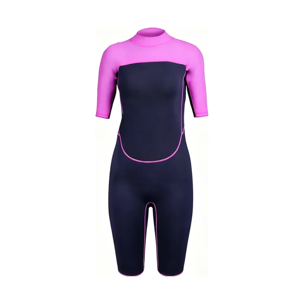 Kids' Short-Sleeve Swimming Wetsuit - front view