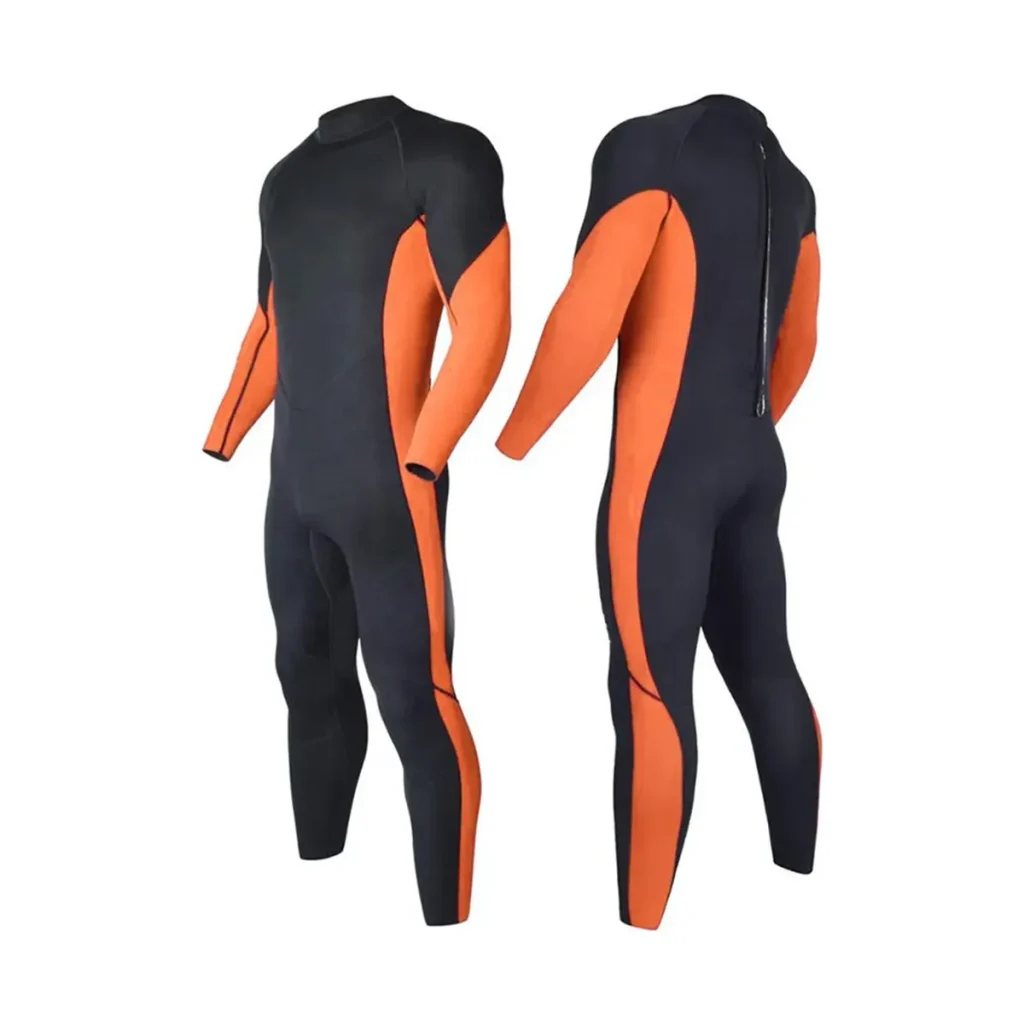 Men's 3mm Full Wetsuit - Black/Orange - front view