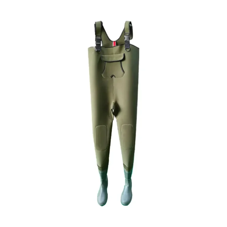 Neoprene Fishing Pants - Olive - front view